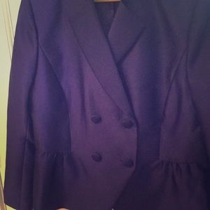 Tahari Blue Violet Skirt Suit